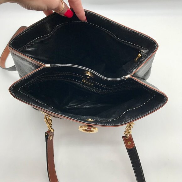 Bally Black And Brown Leather Vintage Woven Tote Bag - Picture 11 of 11